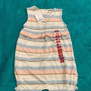 New - Carter’s Pale Pink/Light Blue/Cream - Onesie Short
